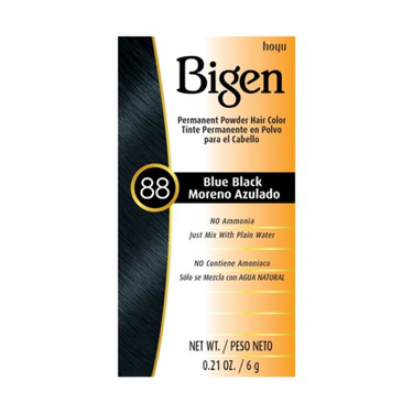 Bigen Permanent Powder Hair Color – Blue Black 88 – 0.21 oz - ANNS BEAUTY SUPPLY